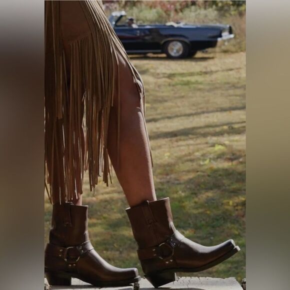 Vintage Frye red Phillip Harness short western cowgirl boots size 9 - Picture 13 of 15